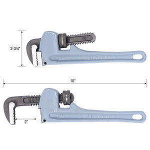 English Elm 4pcs Aluminum Pipe Wrench Set Lightweight Forged Jaw Plumbing Tool Kit W465P203958