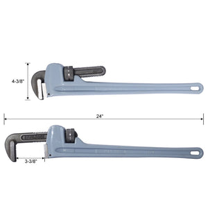 English Elm 4pcs Aluminum Pipe Wrench Set Lightweight Forged Jaw Plumbing Tool Kit W465P203958