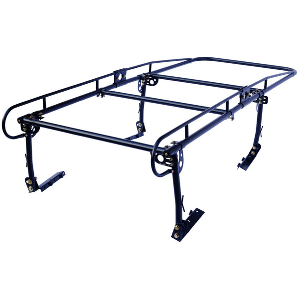 English Elm 1000 Lb Steel Pickup Truck Rack for Lumber Ladders Pipe with Cab Overhang Guard W465P206482