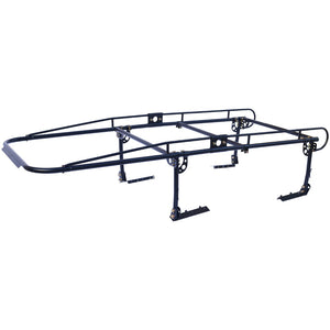 English Elm 1000 Lb Steel Pickup Truck Rack for Lumber Ladders Pipe with Cab Overhang Guard W465P206482