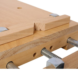 English Elm Woodworking Bench Vise Portable Beech Surface with Quick Release Handle and Limit Blocks W465P210780