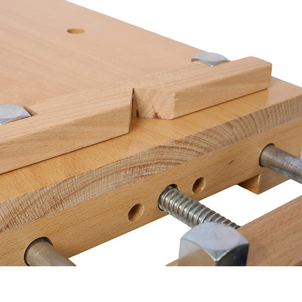 English Elm Woodworking Bench Vise Portable Beech Surface with Quick Release Handle and Limit Blocks W465P210780