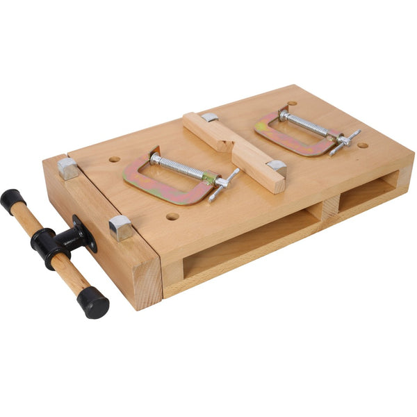 English Elm Woodworking Bench Vise Portable Beech Surface with Quick Release Handle and Limit Blocks W465P210780