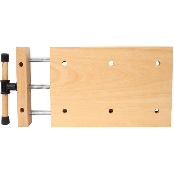 English Elm Woodworking Bench Vise Portable Beech Surface with Quick Release Handle and Limit Blocks W465P210780