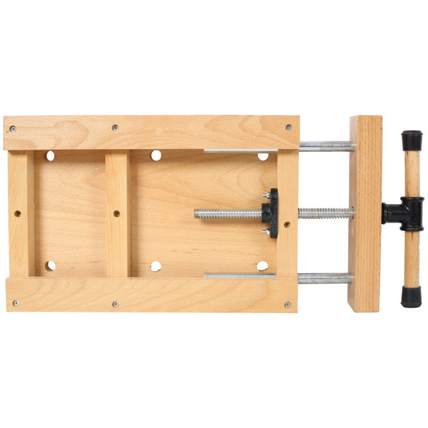 English Elm Woodworking Bench Vise Portable Beech Surface with Quick Release Handle and Limit Blocks W465P210780