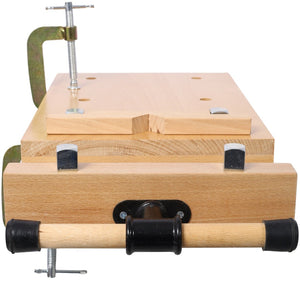 English Elm Woodworking Bench Vise Portable Beech Surface with Quick Release Handle and Limit Blocks W465P210780