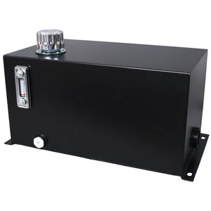 English Elm Hydraulic Steel Reservoir 10 Gallon Heavy Duty Tank with Filter Gauge Breather Mount W465P214655