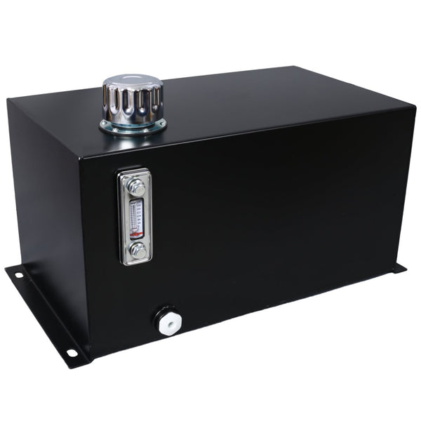 English Elm Hydraulic Steel Reservoir 10 Gallon Heavy Duty Tank with Filter Gauge Breather Mount W465P214655