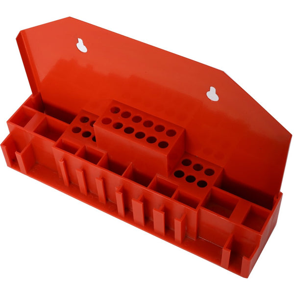 English Elm 58pc Heat Treated Tool Steel Milling Clamping Kit with Step Blocks Studs and T-nuts Red W465P215022