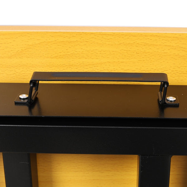 English Elm Portable Folding Workbench with Steel Frame Mdf Surface Built-in Scale and Angle Finder W465P215026