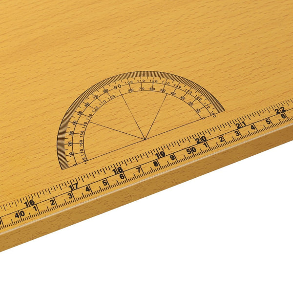 English Elm Portable Folding Workbench with Steel Frame Mdf Surface Built-in Scale and Angle Finder W465P215026