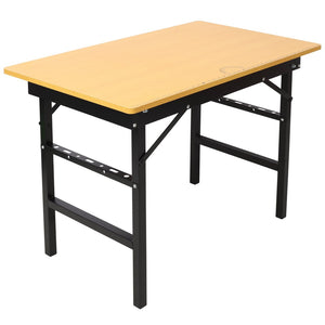 English Elm Portable Folding Workbench with Steel Frame Mdf Surface Built-in Scale and Angle Finder W465P215026