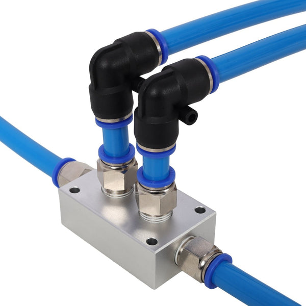 English Elm Air Piping System with Flexible Tpee Tubing Push Connect Fittings for Workshop Use W465P220504