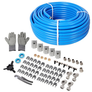 English Elm 3/4" X 200ft Pex-al-pex Shop Air Piping Kit with Brass Valves and Full Fittings W465P220509