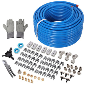 English Elm 1/2" Pex-al-pex Air Compressor Piping Kit 200 Ft with Brass Fittings for Shops W465P220510
