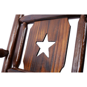 English Elm Outdoor Carbonized Solid Wood Double Rocking Bench Ergonomic Farmhouse Porch Seat for Two W465P221182