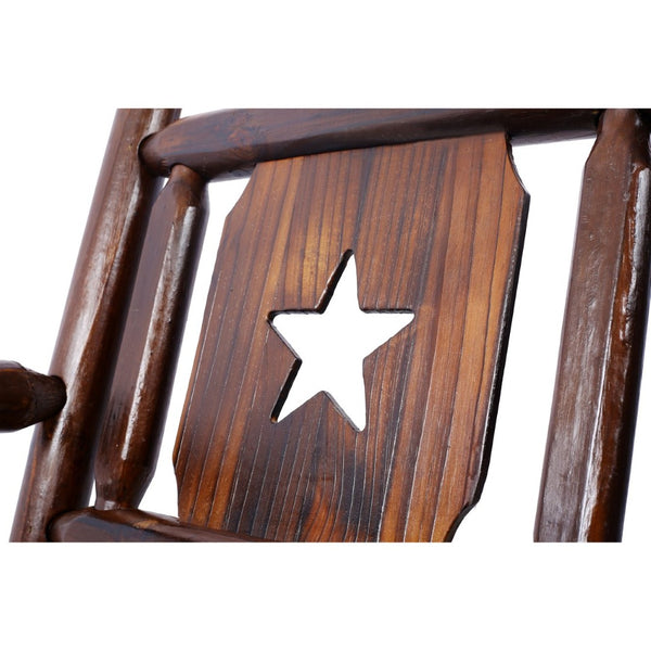 English Elm Outdoor Carbonized Solid Wood Double Rocking Bench Ergonomic Farmhouse Porch Seat for Two W465P221182