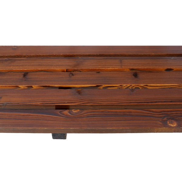 English Elm 2-person Solid Fir Wagon Wheel Outdoor Bench Slatted Rustic Porch Garden Seating W465P222613