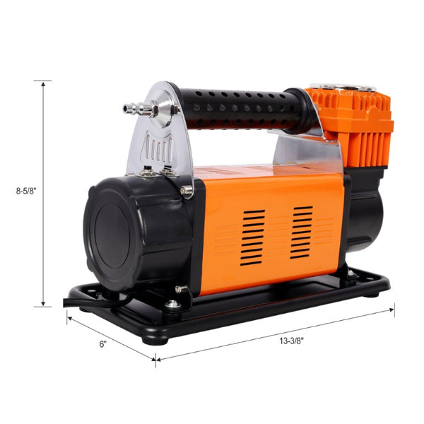 English Elm 12V Heavy Duty Tire Inflator 150 PSI with 26 Foot Hose for Trucks SUVs and RVs W465P229059