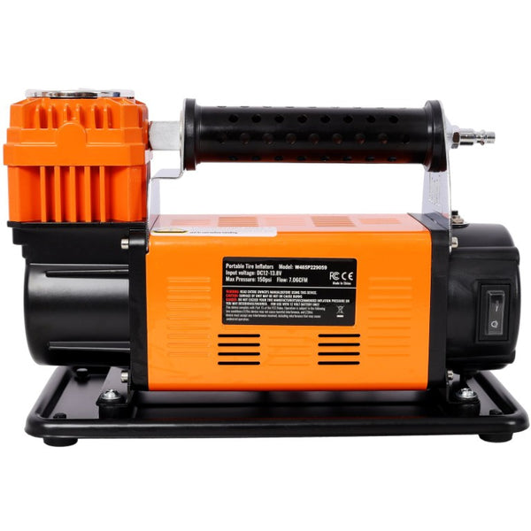 English Elm 12V Heavy Duty Tire Inflator 150 PSI with 26 Foot Hose for Trucks SUVs and RVs W465P229059