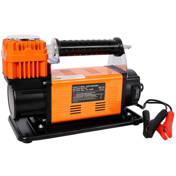 English Elm 12V Heavy Duty Tire Inflator 150 PSI with 26 Foot Hose for Trucks SUVs and RVs W465P229059