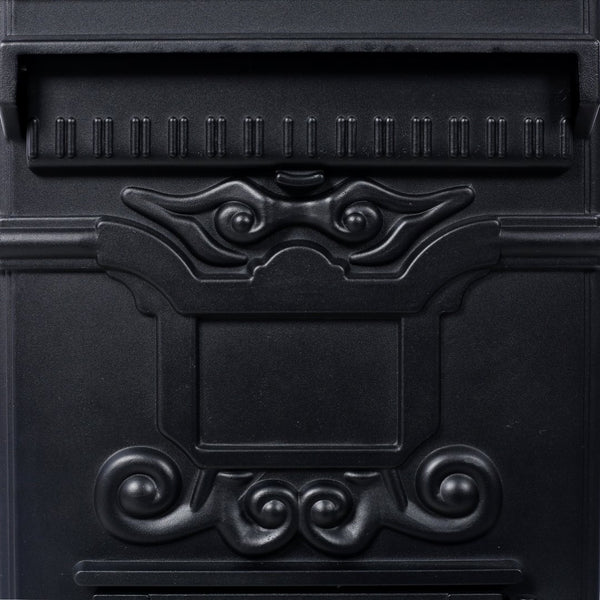 English Elm Mailboxs Cast Aluminum Floor Postbox Roman Column Statue Garden Rainproof Large Capacity Black W465P230044