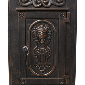 English Elm Mailboxs Cast Aluminum Floor Postbox Roman Column Statue Garden Rainproof Large Capacity Bronze W465P230045