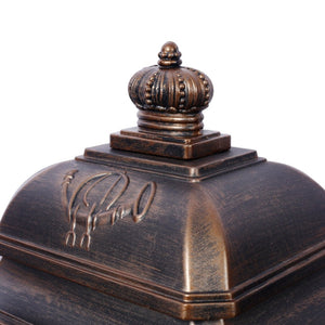 English Elm Mailboxs Cast Aluminum Floor Postbox Roman Column Statue Garden Rainproof Large Capacity Bronze W465P230045