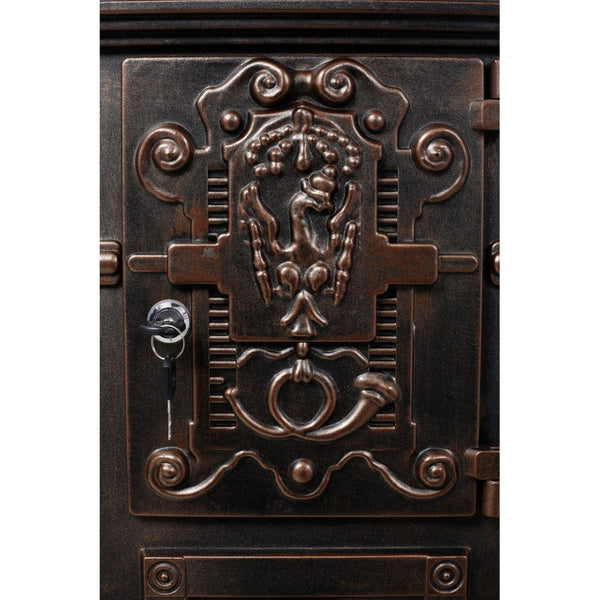 English Elm Mailboxs Cast Aluminum Floor Postbox Roman Column Statue Garden Rainproof Large Capacity Bronze W465P230045