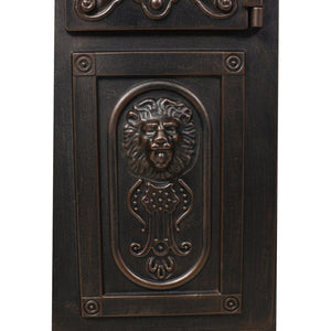 English Elm Mailboxs Cast Aluminum Floor Postbox Roman Column Statue Garden Rainproof Large Capacity Bronze W465P230045