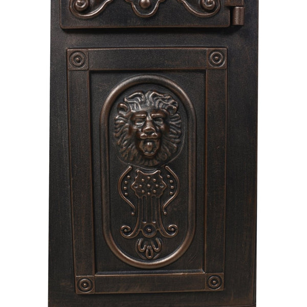 English Elm Mailboxs Cast Aluminum Floor Postbox Roman Column Statue Garden Rainproof Large Capacity Bronze W465P230045