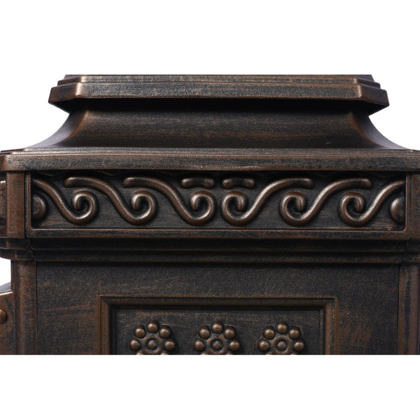 English Elm Mailboxs Cast Aluminum Floor Postbox Roman Column Statue Garden Rainproof Large Capacity Bronze W465P230045