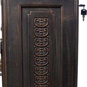 English Elm Mailboxs Cast Aluminum Floor Postbox Roman Column Statue Garden Rainproof Large Capacity Bronze W465P230045
