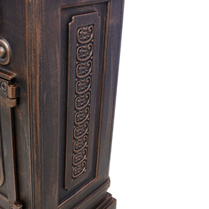 English Elm Mailboxs Cast Aluminum Floor Postbox Roman Column Statue Garden Rainproof Large Capacity Bronze W465P230045