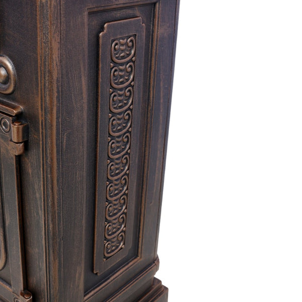 English Elm Mailboxs Cast Aluminum Floor Postbox Roman Column Statue Garden Rainproof Large Capacity Bronze W465P230045