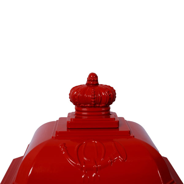 English Elm Mailboxs Cast Aluminum Floor Postbox Roman Column Statue Garden Rainproof Large Capacity Red W465P230046