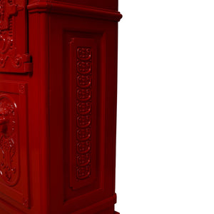 English Elm Mailboxs Cast Aluminum Floor Postbox Roman Column Statue Garden Rainproof Large Capacity Red W465P230046
