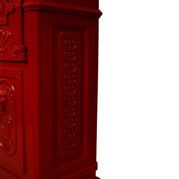 English Elm Mailboxs Cast Aluminum Floor Postbox Roman Column Statue Garden Rainproof Large Capacity Red W465P230046