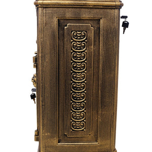 English Elm Mailboxs Cast Aluminum Floor Postbox Roman Column Statue Garden Rainproof Large Capacity Copper W465P230047