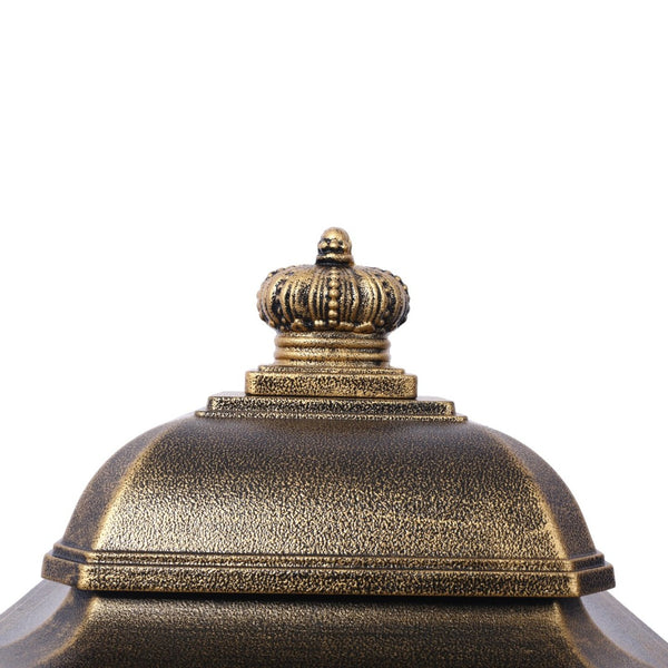 English Elm Mailboxs Cast Aluminum Floor Postbox Roman Column Statue Garden Rainproof Large Capacity Copper W465P230047