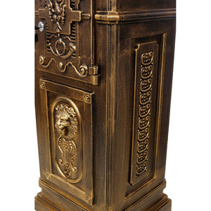 English Elm Mailboxs Cast Aluminum Floor Postbox Roman Column Statue Garden Rainproof Large Capacity Copper W465P230047
