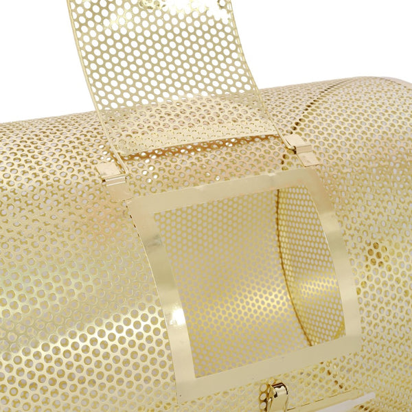English Elm Raffle Drum Brass Plated Steel Cage Holds 10000 Tickets Wooden Handle Drawing Wheel W465P234498