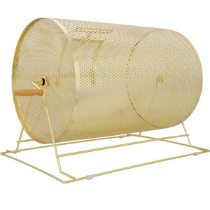 English Elm Raffle Drum Brass Plated Steel Cage Holds 10000 Tickets Wooden Handle Drawing Wheel W465P234498