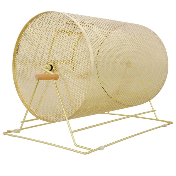 English Elm Raffle Drum Brass Plated Steel Cage Holds 10000 Tickets Wooden Handle Drawing Wheel W465P234498