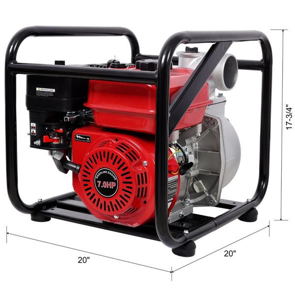 English Elm Gas Powered 7hp 212cc Water Pump 3 Inch Npt 264 Gpm for Irrigation and Drainage W465P236907