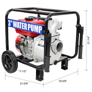 English Elm Gas Powered Water Pump 7HP 212Cc Four Stroke 264 GPM Flood Control Kit W465P236914