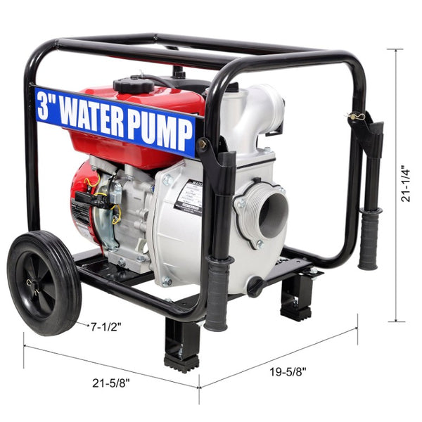 English Elm Gas Powered Water Pump 7HP 212Cc Four Stroke 264 GPM Flood Control Kit W465P236914