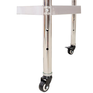 English Elm Stainless Steel Commercial Prep Table Heavy Duty Worktable with Casters and Undershelf W465P237800