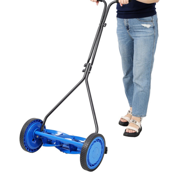 English Elm 16in Push Reel Mower Lightweight Manual Scissor Cut for Small Quiet Lawns W465P241323