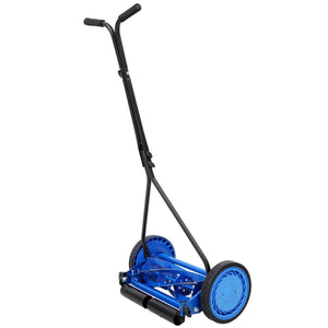 English Elm 16in Push Reel Mower Lightweight Manual Scissor Cut for Small Quiet Lawns W465P241323
